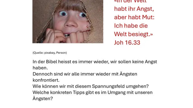 Vortrag_Dürfen Christen Angst haben (Foto: Redaktion Webseite) Vortrag_Dürfen Christen Angst haben (Foto: Redaktion Webseite)